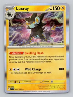 Holo Luxray 071/193 Rare Paldea Evolved Pokemon - Image 1