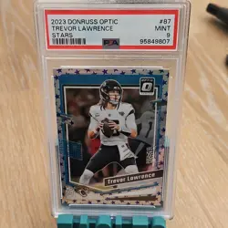 Panini 2023 Donruss Optic Trevor Lawrence #87 Stars Prizm PSA 9 Jaguars NFL - Image 1