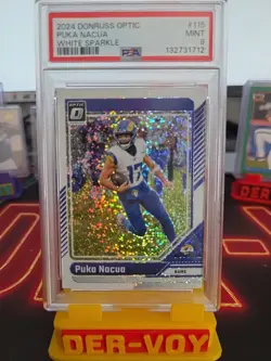 2024 Donruss Optic 115 Puka Nacua White Sparkle Psa 9 - Image 1