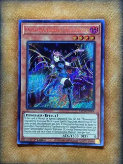 Yugioh Dinomorphia Therizia BACH-EN009 Secret Rare 1st Ed NM - Image 1