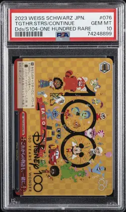 2023 WEISS SCHWARZ JPN DISNEY100 #076 TOGETHER, THE STORIES WILL CONTINUE PSA 10 - Image 1