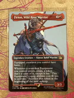 MTG Firion, Wild Rose Warrior (Borderless) Final Fantasy - Image 1