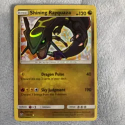 Pokemon TCG Shining Rayquaza Holo Rare Card Shining Legends 56/73 - Image 1