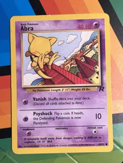 ABRA - 49/82 - Team Rocket - Pokemon Card - LP VTG 1999 - Image 1