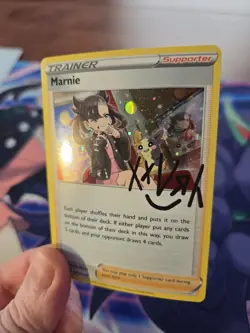 Marnie SWSH120 Sword & Shield Black Star Promo Pokemon Card TCG Cosmos Holo - NM - Image 1