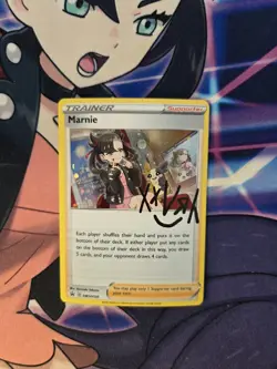 Marnie SWSH120 Sword & Shield Black Star Promo Pokemon Card TCG Cosmos Holo - NM - Image 2