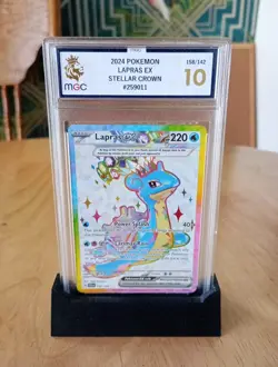 Lapras EX Stellar Crown Holo Card 158/142 SV07 Pack, Fresh Mint Condition - Image 1