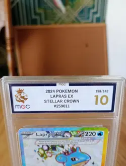Lapras EX Stellar Crown Holo Card 158/142 SV07 Pack, Fresh Mint Condition - Image 3