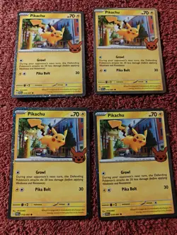 (Lot of 4) Pokemon TCG Halloween Trick Or Trade 2024 Pikachu #18/91 Cosmos Holo - Image 1