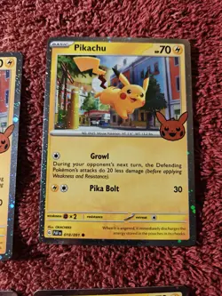 (Lot of 4) Pokemon TCG Halloween Trick Or Trade 2024 Pikachu #18/91 Cosmos Holo - Image 4