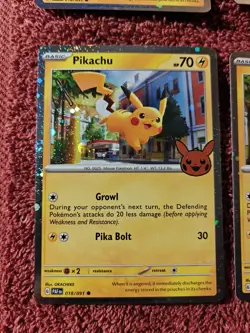 (Lot of 4) Pokemon TCG Halloween Trick Or Trade 2024 Pikachu #18/91 Cosmos Holo - Image 5