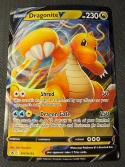 Dragonite V - SWSH154 - Jumbo Oversized Pokemon - MP - Image 1