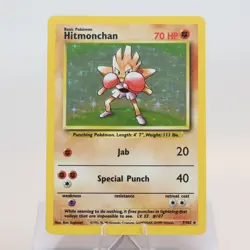 Pokemon TCG - Hitmonchan 7/102 Base Set Holo Rare WOTC - EXC - Image 2