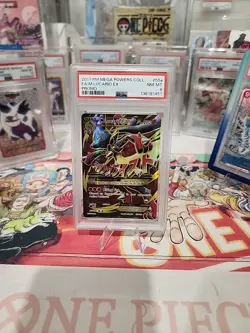 2017 POKEMON MEGA POWERS COLLECTION PROMO #55A FULL ART/M LUCARIO EX PSA 8 - Image 1