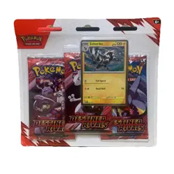 Pokemon Destined Rivals 3 Booster Pack Blister Zebstrika Pokemon - NEW SEALED - Image 1