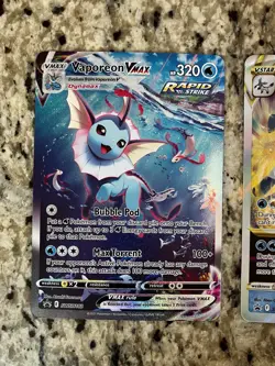 Pokemon TCG Jumbo Eeveelution Lot Vaporeon Vmax Alt Art & Glaceon Vmax NM - Image 2