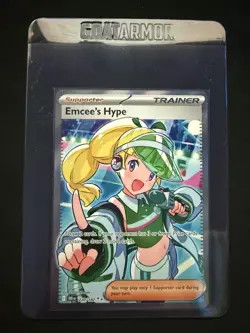 Emcee's Hype 220/182 Destined Rivals Full Art Trainer Holo Pokemon Ultra Rare NM - Image 5