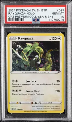 2024 POKEMON SWSH BLACK STAR PROMO #029 RAYQUAZA-HOLO PSA 10 - Image 1