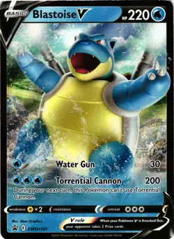 Pokemon Blastoise V SWSH101 Black Star Promos Ultra Rare Holo - Image 1
