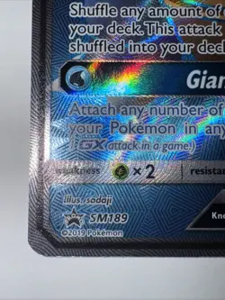 Pokemon TCG Blastoise GX SM189 Promo Full Art Holo Sun Moon Black Star clean LP - Image 5