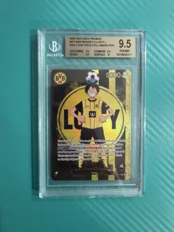 2025 ONE PIECE PROMOS BVB X ONE PIECE MATCH DAY 2025 003 MONKEY D. LUFFY BGS 9.5 - Image 1