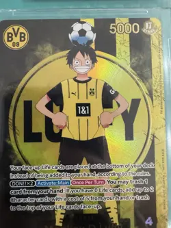 2025 ONE PIECE PROMOS BVB X ONE PIECE MATCH DAY 2025 003 MONKEY D. LUFFY BGS 9.5 - Image 4