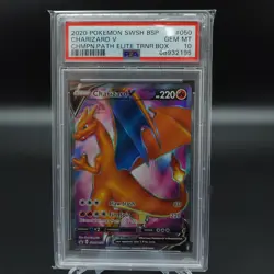 PSA 10 GEM MINT POKEMON CHAMPION'S PATH CHARIZARD V FULL ART ETB PROMO SWSH050 - Image 1