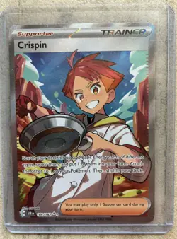 Crispin - 164/142 - Pokemon Stellar Crown Full Art Trainer Ultra Rare Holo NM - Image 1