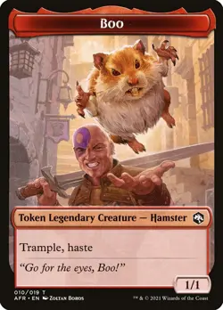 MTG Wolf // Boo Double-Sided Token [Dungeons & Dragons: Adventures in the Fo - Image 2