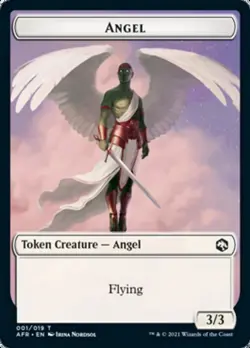 MTG Wolf // Angel Double-Sided Token [Dungeons & Dragons: Adventures in the - Image 2