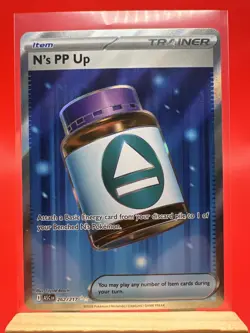 Pokemon N's PP Up Full Art Foil Trainer-Item Rare Card 262/217 ASCn English - Image 1
