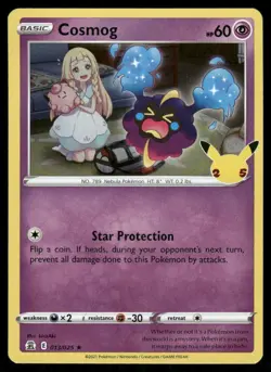 Pokemon Cards Cosmog 013/025 Celebrations Rare NM *2 - Image 1