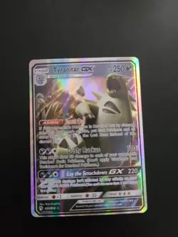 Pokemon Sun & Moon Lost Thunder Tyranitar GX 121/214 Trading Card - Image 2