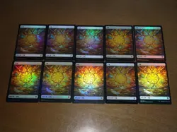 FOIL Plains #277 Dominaria United (Full Art) Japanese x10 mtg SP,MP [FC] B - Image 1