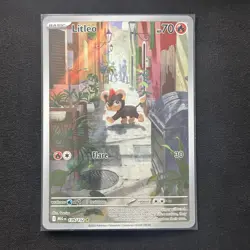Pokemon TCG Litleo 139/132 Mega Evolution Illustration Rare NM - Image 1