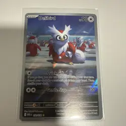 Delibird Full Art Illustration Rare Holo 152/132 Mega Evolution Pokemon TCG - Image 1