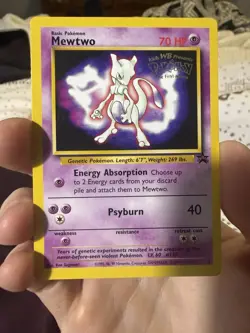 Mewtwo Pokemon Card Black Star Promo Set #3 Movie Release WB Stamped WOTC TCG - Image 2