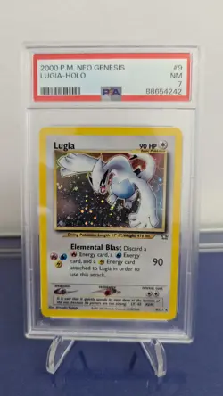 PSA 7 Pokemon Neo Genesis Lugia Holo 9/111 Vintage near mint - Image 1