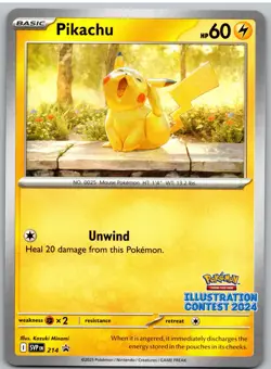 Pikachu (Illustration Contest 2024) 214 Promo Scarlet & Violet Promo Pokemon NM - Image 1
