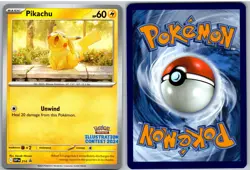 Pikachu (Illustration Contest 2024) 214 Promo Scarlet & Violet Promo Pokemon NM - Image 3