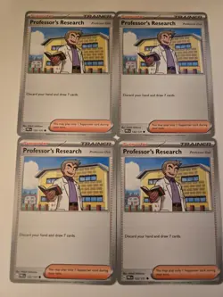 Pokemon [4x Playset] Professor's Research 122/131 - Prismatic Evolutions - Image 1