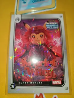 Scarlet Witch (Pikachu) #37 - Lazer Holo Heros & Villains Flash Edition- Pokemon - Image 1