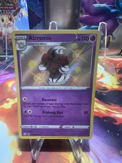 Pokemon TCG Alcremie Shining Fates Shiny Holo Rare Stage 1 110 HP SV058/SV122 - Image 1