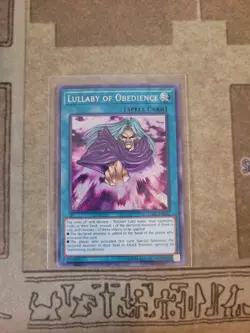 YUGIOH LULLABY OF OBEDIENCE LCKC-EN042 SECRET UNLIMITED ED NM - Image 1