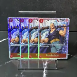 One Piece TCG OP09-009 Benn Beckman Foil Character Card x4 ENGLISH - Image 1