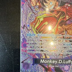 Bandai Monkey.D.Luffy Full Art Foil SP One Piece CCG ST26-005 7000 Power - Image 5
