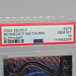 Panini Select Courtside Bennedict Mathurin #279 Elephant Prizm PSA 10 Rookie - Image 2