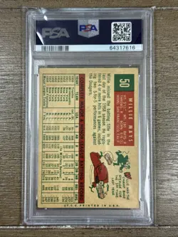 1959 Topps #50 - HOF Willie Mays San Francisco Giants PSA 3 - Image 2