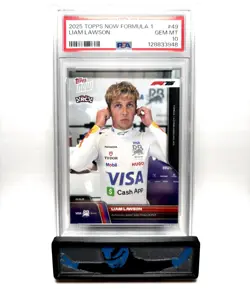 2024 Topps Now Formula 1 F1 #49 LIAM LAWSON Rookie RC PSA 10 GEM - Image 1