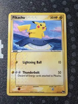 Pikachu 12/17 Pop Series 5 Non-Holo Pokemon Card NM - Image 2